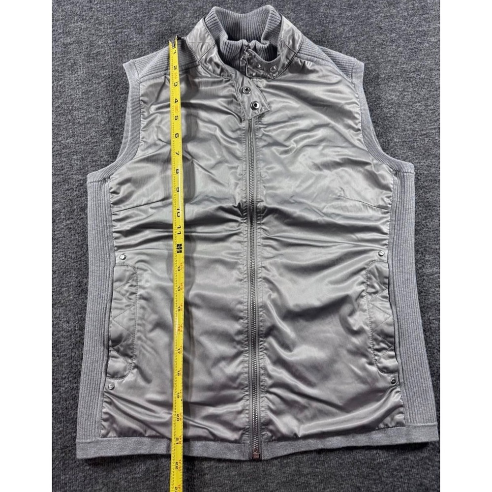 Ralph Lauren Golf Womens Grey Hybrid Full Zip Vest Knit Mixed Media - Picture 4 of 7